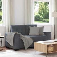 Loveseat bank 120 cm fluweel donkergrijs