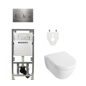 Villeroy Boch Subway 2.0 DirectFlush Toiletset - geberit reservoir - softclose - bedieningsplaat sigma20 - RVS 0701131/0124060/ga26028/sw53748/