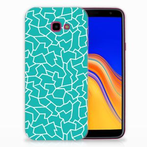 Samsung Galaxy J4 Plus (2018) Hoesje maken Cracks Blue