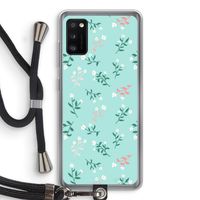 Small white flowers: Samsung Galaxy A41 Transparant Hoesje met koord