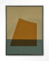 Urban Cotton Wandkleed 'Geen Beige' 145 x 190cm in Floating Frame - black