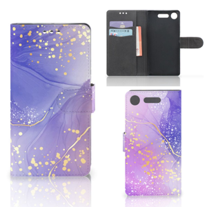 Hoesje voor Sony Xperia XZ1 Watercolor Paars