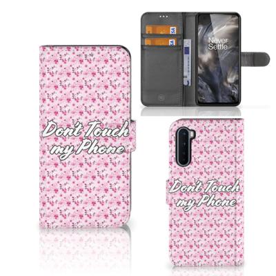 OnePlus Nord Portemonnee Hoesje Flowers Pink DTMP OnePlus Nord Portemonnee Hoesje Flowers Pink DTMP