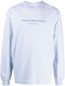 Alexander Wang t-shirt en coton à logo imprimé - Bleu