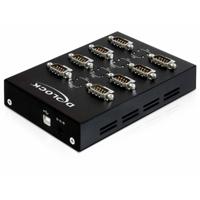 Delock Delock USB 2.0 to 8 x Serial Adapter - Serieller Adapter 61860 USB-hub 8 poorten Serieel (9-pol.) USB 2.0 480 MBit/s Zwart