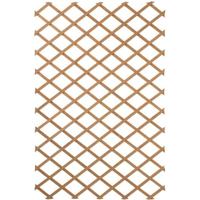 Uitschuifbaar latwerk van natuurlijk hout 100x300cm - Bruin