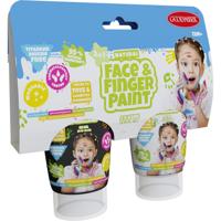 Boti Natural face & fingerpaint tube - zwart en wit, 2x65ml