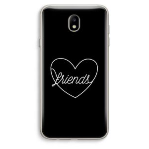 Friends heart black: Samsung Galaxy J7 (2017) Transparant Hoesje