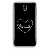 Friends heart black: Samsung Galaxy J7 (2017) Transparant Hoesje