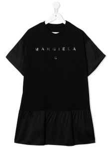 MM6 Maison Margiela Kids robe à logo imprimé - Noir