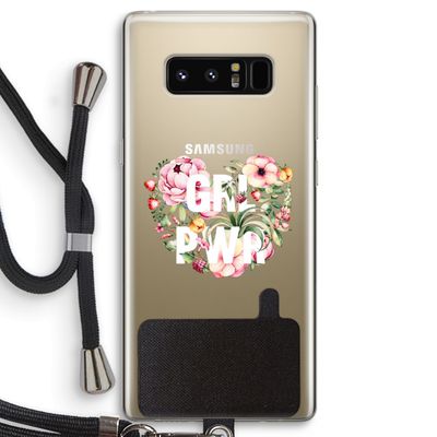 GRL PWR Flower: Samsung Galaxy Note 8 Transparant Hoesje met koord
