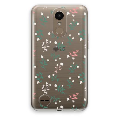 Small white flowers: LG K10 (2017) Transparant Hoesje