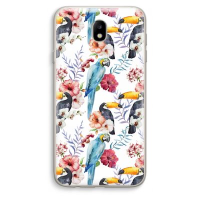 Bloemen tukan: Samsung Galaxy J7 (2017) Transparant Hoesje