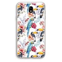 Bloemen tukan: Samsung Galaxy J7 (2017) Transparant Hoesje