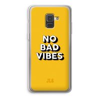 No Bad Vibes: Samsung Galaxy A8 (2018) Transparant Hoesje