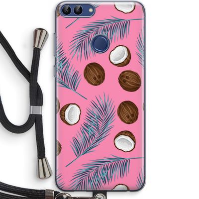 Kokosnoot roze: Huawei P Smart (2018) Transparant Hoesje met koord