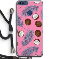 Kokosnoot roze: Huawei P Smart (2018) Transparant Hoesje met koord