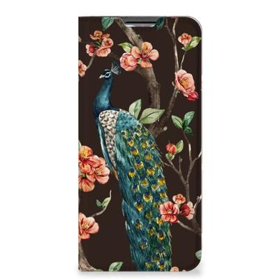 OPPO A54s | A16 | A16s | Hoesje maken | Pauw met Bloemen
