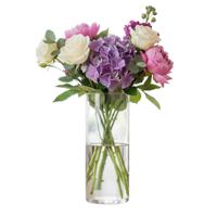 Mica Decorations Vaas - cilinder - helder glas - D9 x H24 cm - Bloemenvaas