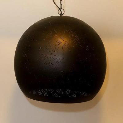 Oosterse hanglamp zwart filigrain &apos;Firenze&apos; open XL zwart 50 cm