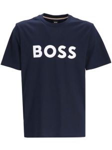 BOSS t-shirt en coton à logo imprimé - Bleu