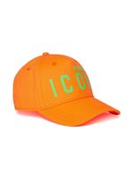 DSQUARED2 KIDS casquette en coton à logo appliqué - Orange