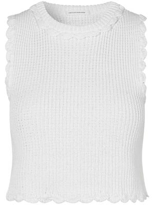 Cecilie Bahnsen haut en maille nervurée - Blanc