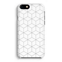 Zwart-witte kubussen: Volledig Geprint iPhone 7 Hoesje Zwart-witte kubussen: Volledig Geprint iPhone 7 Hoesje