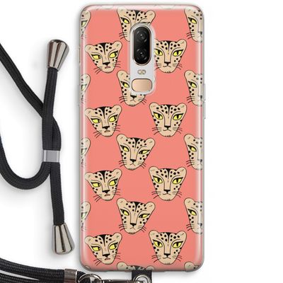Tijger: OnePlus 6 Transparant Hoesje met koord