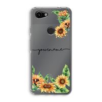 Zonnebloemen: Google Pixel 3a Transparant Hoesje