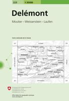 Wandelkaart - Topografische kaart 223 Delémont | Swisstopo Wandelkaart - Topografische kaart 223 Delémont | Swisstopo