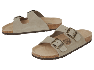 esmara Leren dames slippers (Taupe, 37)