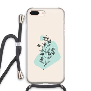Violets are blue: iPhone 7 PLUS Transparant Hoesje met koord