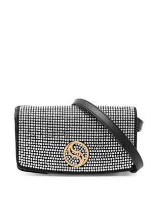 Stella McCartney sac à bandoulière S-Wave à ornements en cristal - Noir