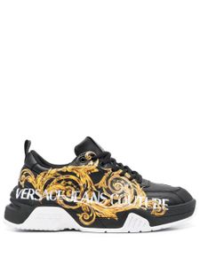 Versace Jeans Couture baskets à logo imprimé - Noir