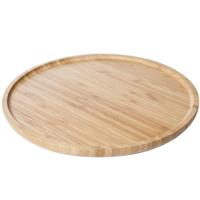 Cosy & Trendy Houten serveerplank voor hapjes - rond - dia 33 cm - Serveerbladen - thumbnail