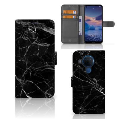 Nokia 5.4 | Bookcase | Marmer Zwart - Origineel Cadeau Vader