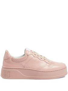 Gucci baskets à logo GG embossé - Rose