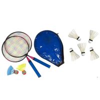 Badminton set voor kinderen met 7x shuttles - thumbnail