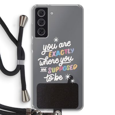 Right Place: Samsung Galaxy S21 FE Transparant Hoesje met koord