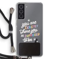 Right Place: Samsung Galaxy S21 FE Transparant Hoesje met koord