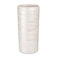 Paraplu houder/bak/standaard - keramiek - parel wit - 23 x 50 cm - Paraplubakken