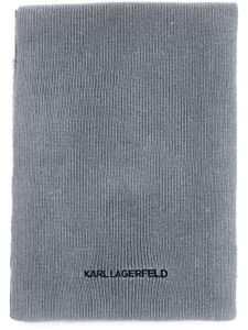 Karl Lagerfeld écharpe K/Essential en maille côtelée - Gris