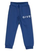 Givenchy Kids pantalon de jogging à logo imprimé - Bleu - thumbnail