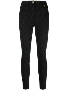 Elisabetta Franchi jean skinny à logo en jacquard - Noir