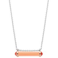 TI SENTO-Milano 3963CP Ketting Cilinder zilver roze-rood-rosekleurig 38-48 cm