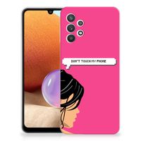 Samsung Galaxy A32 4G | A32 5G Enterprise Editie Silicone-hoesje Woman Don't Touch My Phone