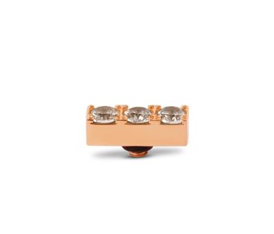 Melano Twisted Triple CZ Steentje Crystal | Rosé