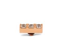 Melano Twisted Triple CZ Steentje Crystal | Rosé