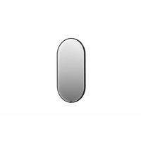 INK SP28 spiegel - 40x4x80cm ovaal in stalen kader incl dir LED - verwarming - color changing - dimbaar en schakelaar - geborsteld metal black 8409405